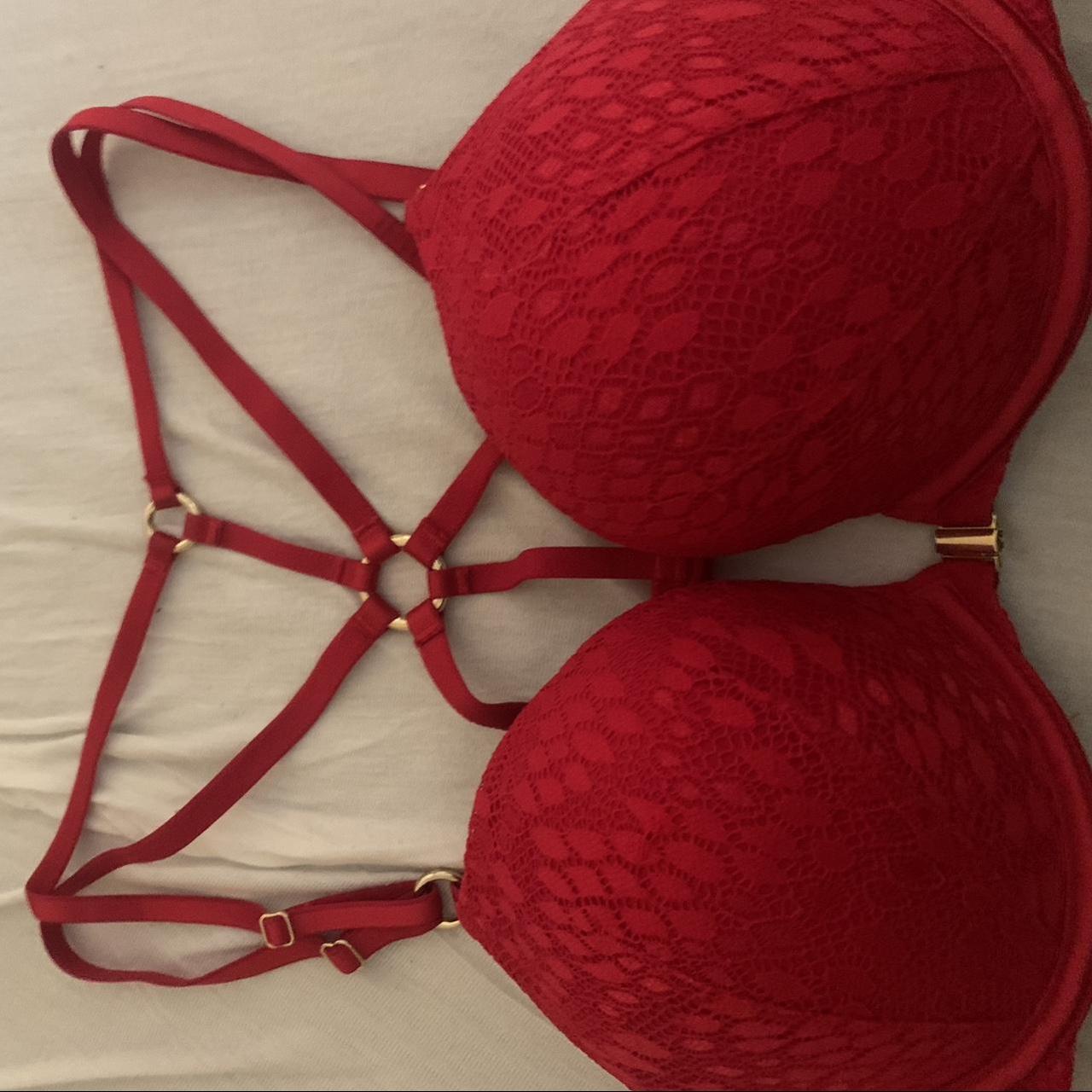 red-victoria-secret-bra-double-patted-runs-small-depop