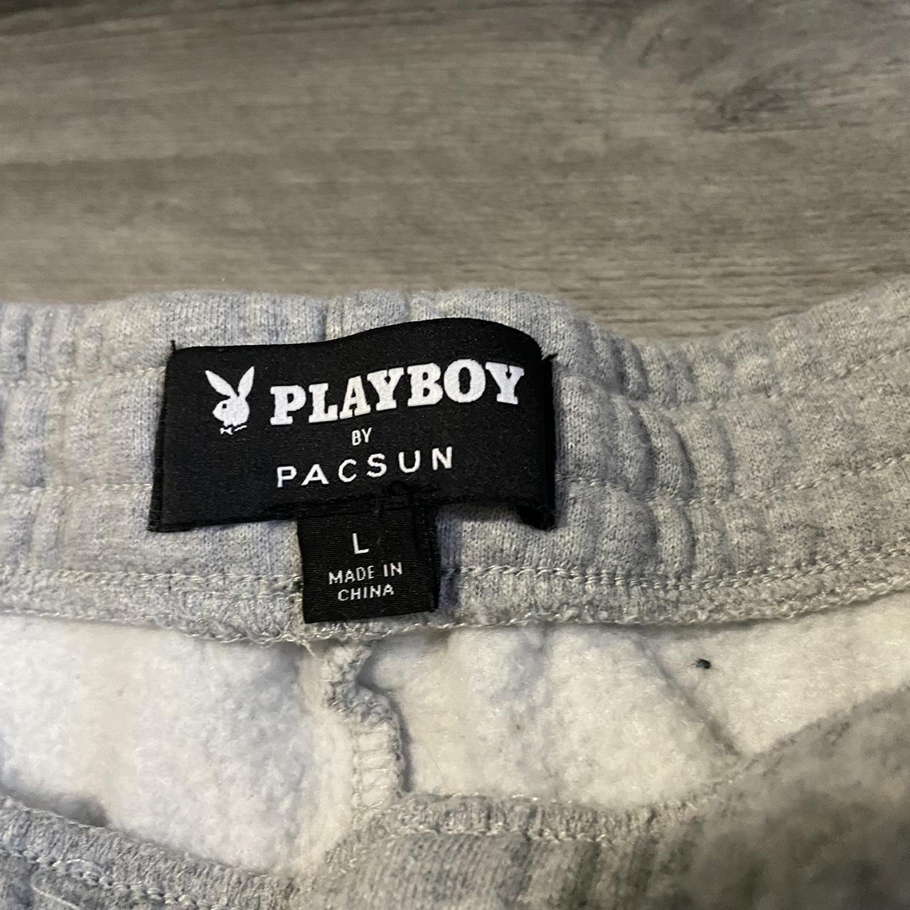 Playboy Men's Grey and Black Shorts (3)