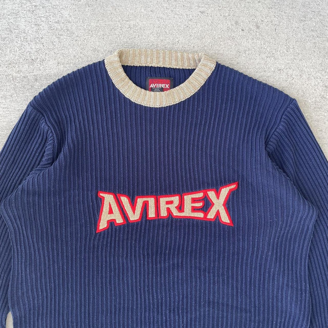 Avirex Knit Sweater Vintage Avirex Multi Colored... - Depop