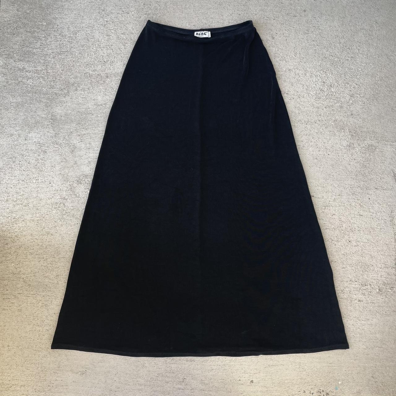 Bcbg Paris Skirt Vintage 90’s Bcbg Paris Long Black - Depop