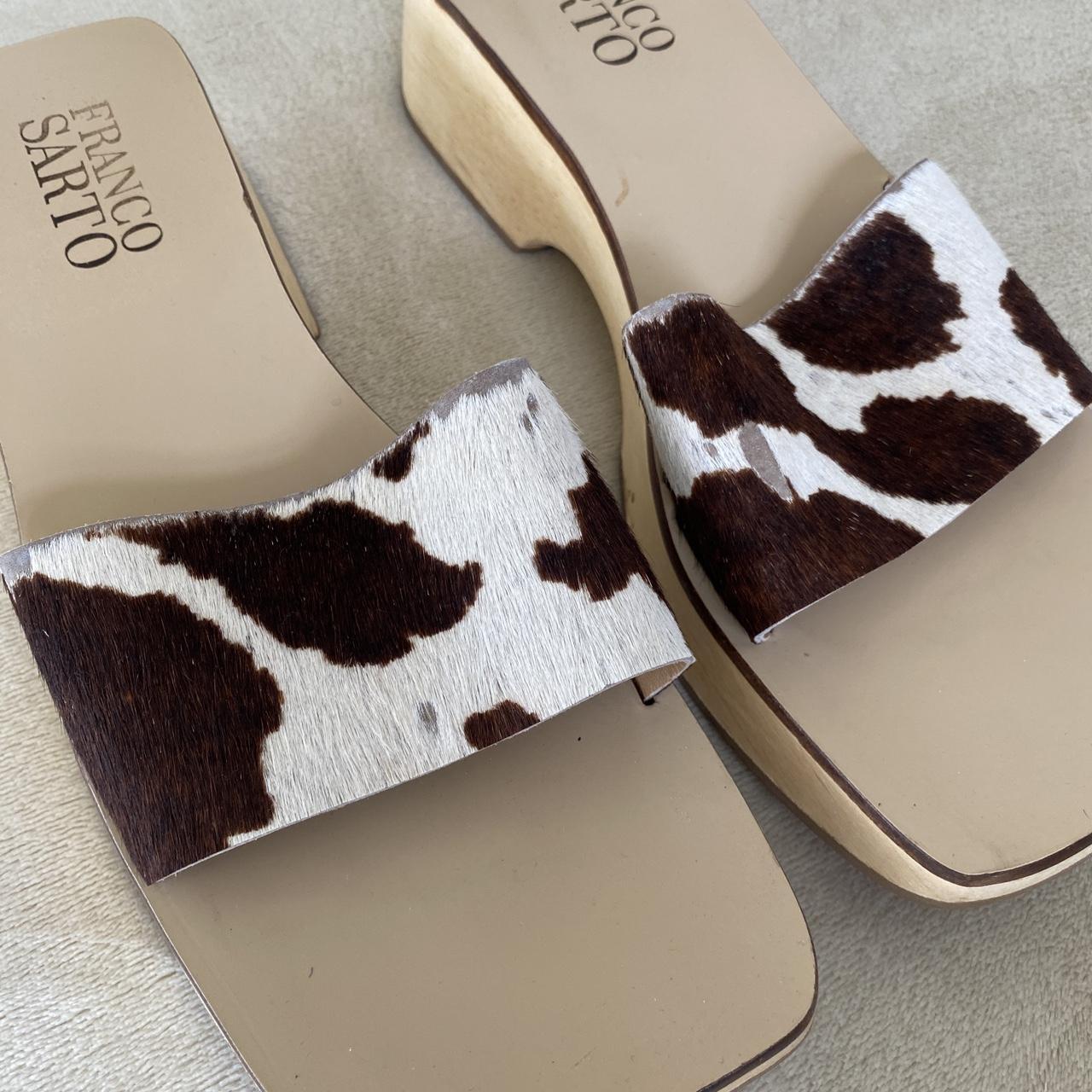 Franco sarto deals leopard slides