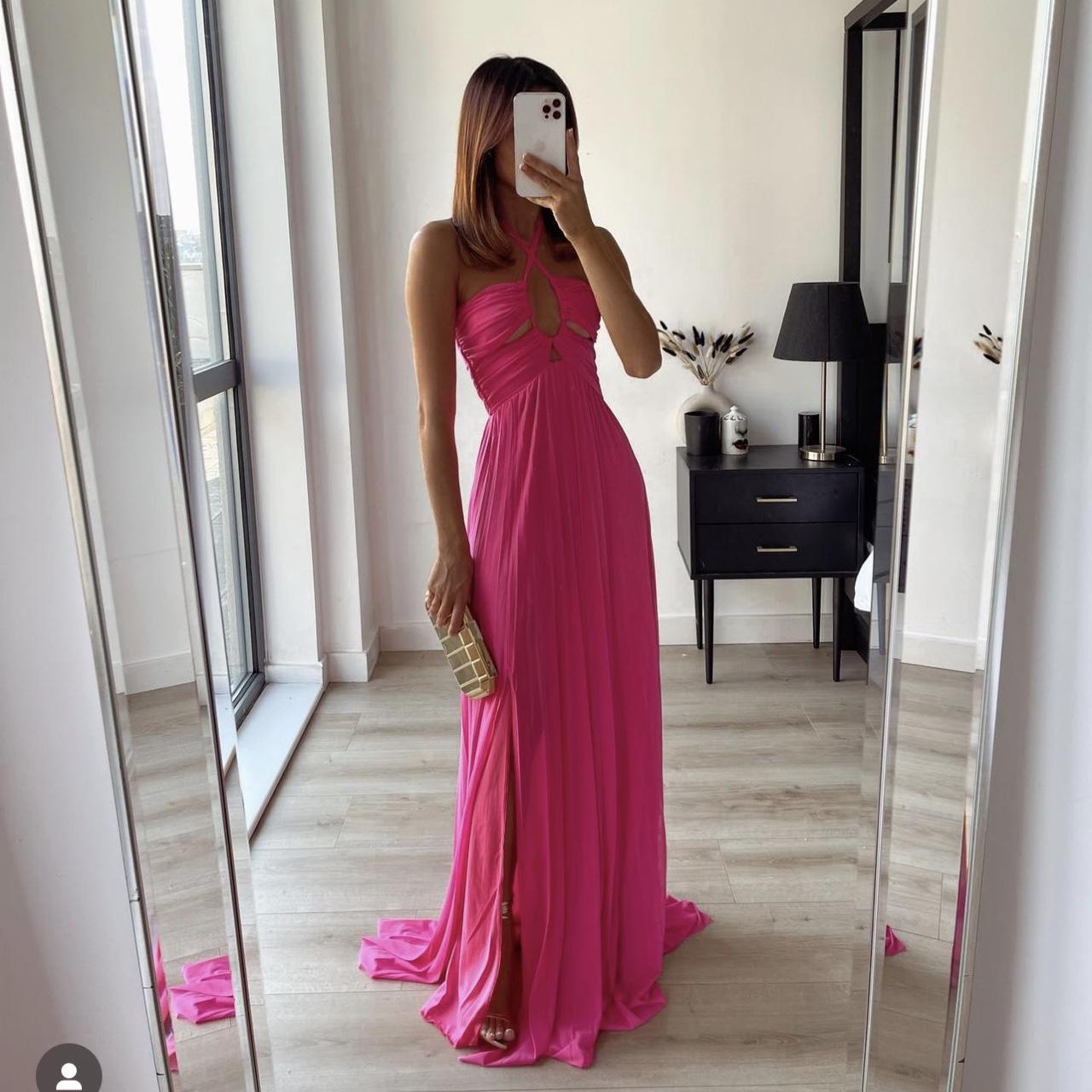 Asos red and pink dress best sale