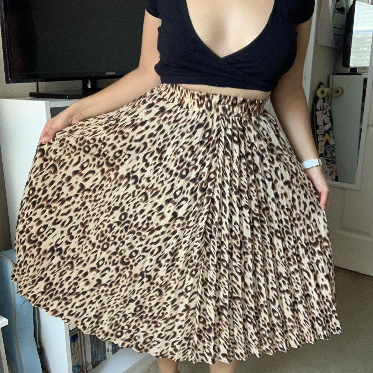 Cheetah flowy skirt best sale