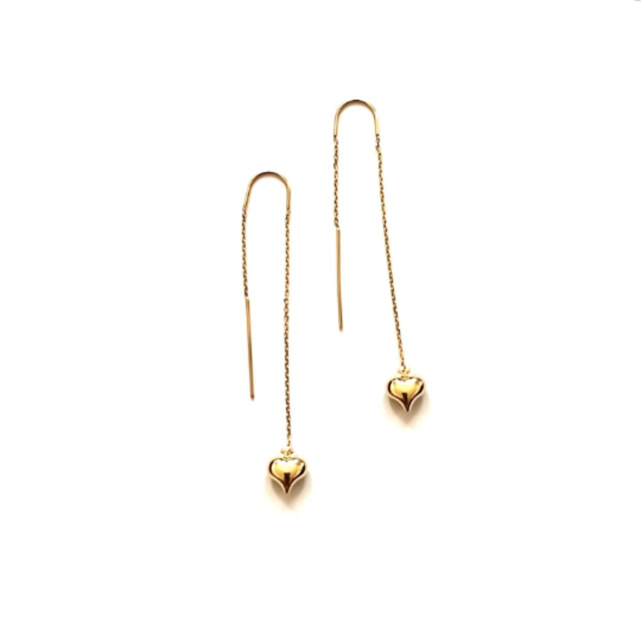 K Solid Gold Dangle Earrings Fine Jewelry Drop Depop