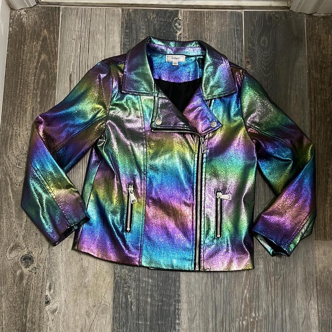 forever 21 iridescent moto jacket