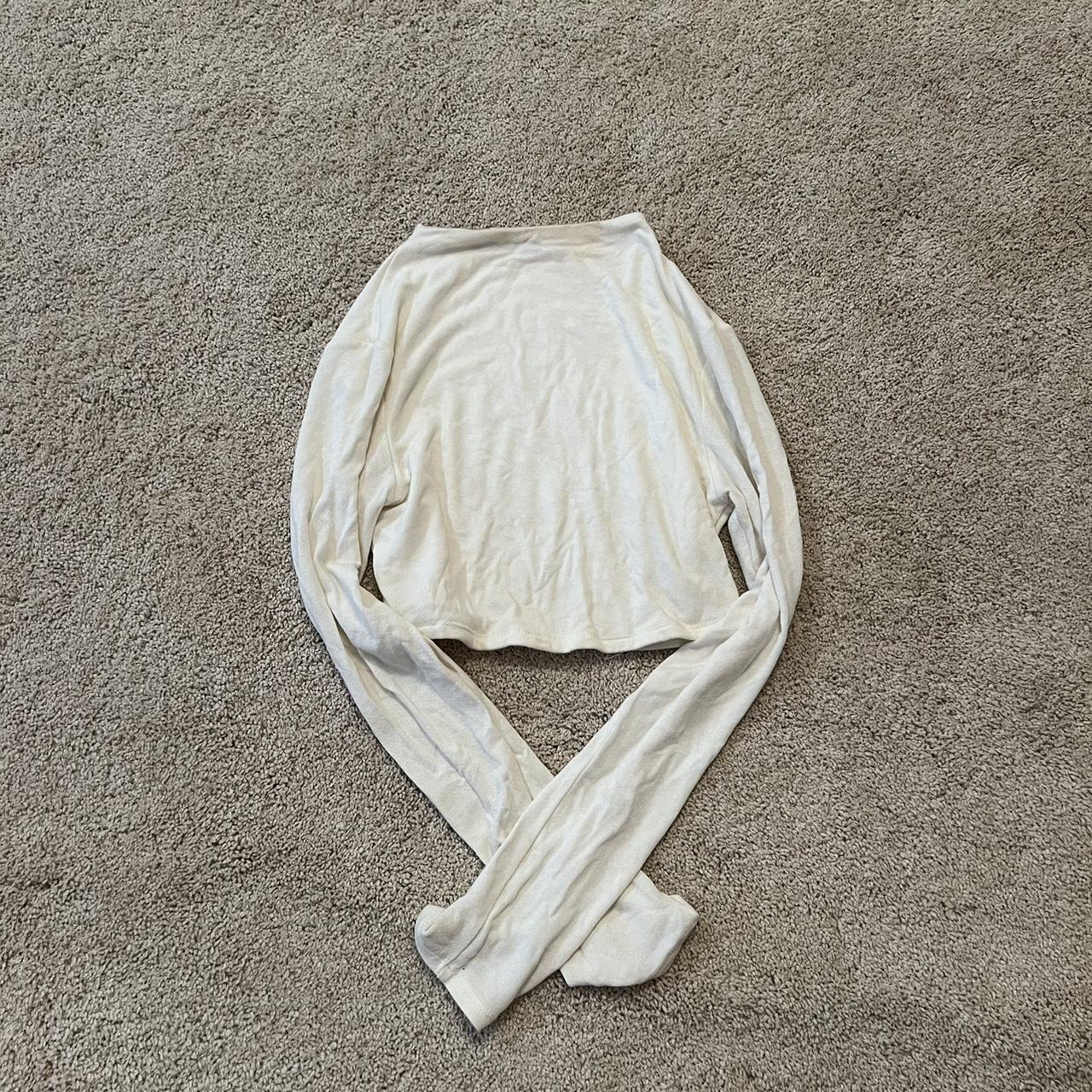 Naked Wardrobe White Full Zip Pockets Long Sleeve - Depop