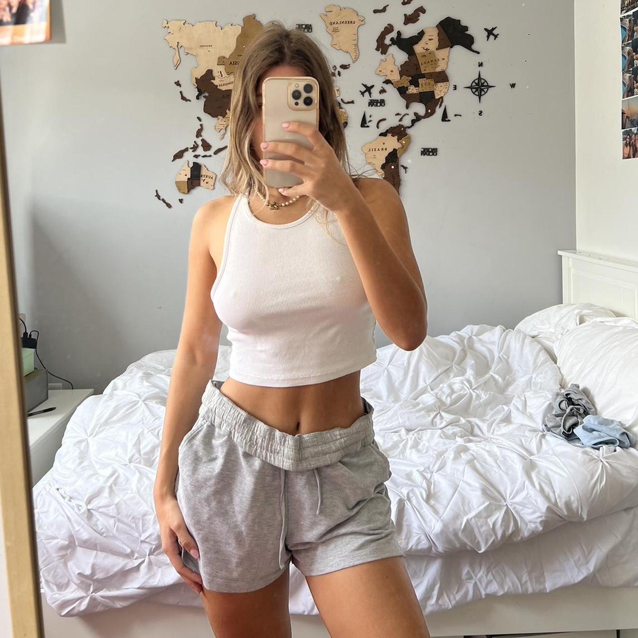 Zara white crop top In perfect condition So comfy - Depop