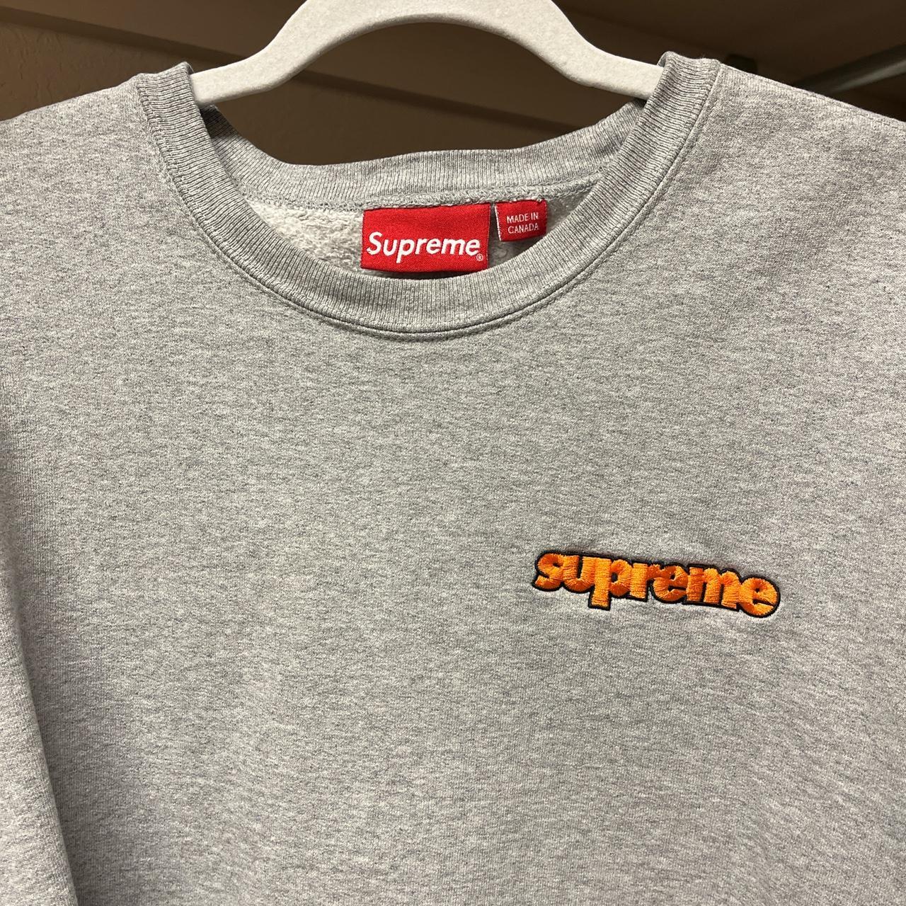 Supreme Kanjii Crewneck Grey XL very comfortable - Depop