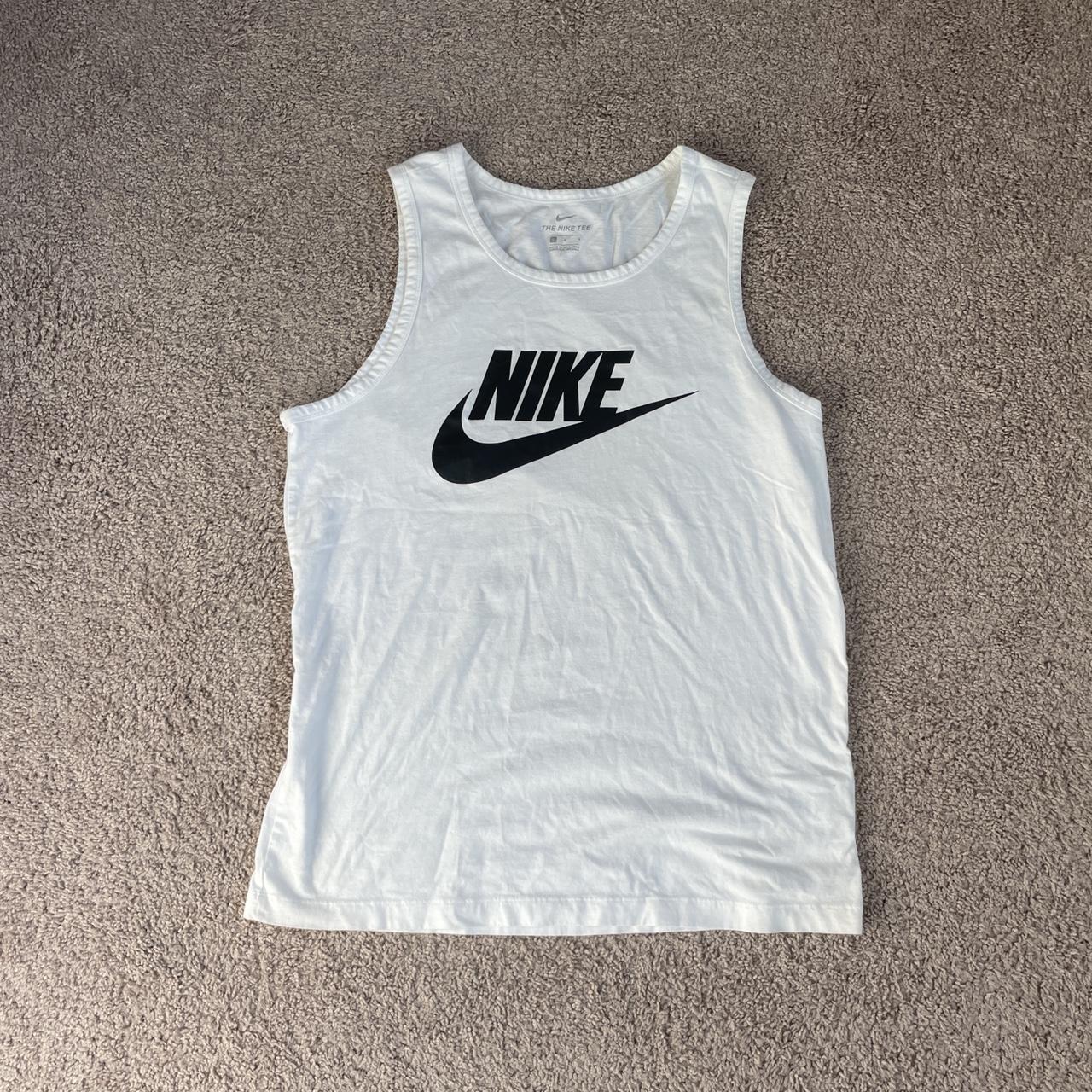 mens white nike tank top