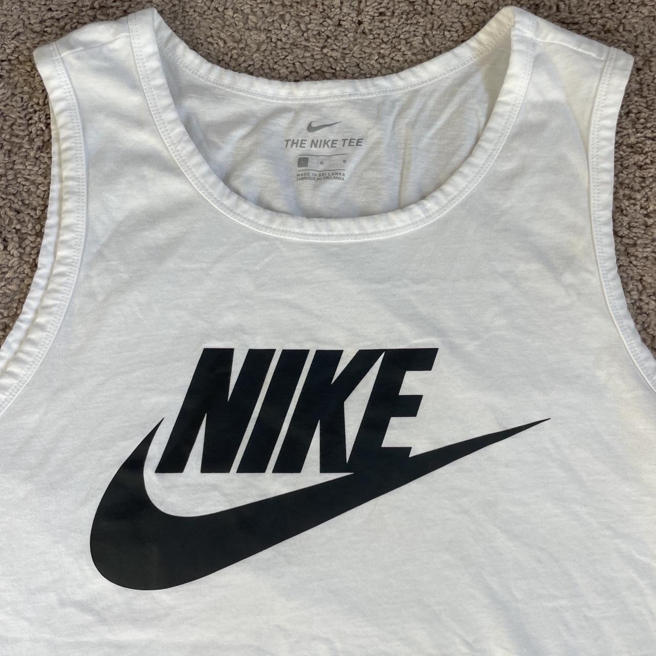 mens white nike tank top