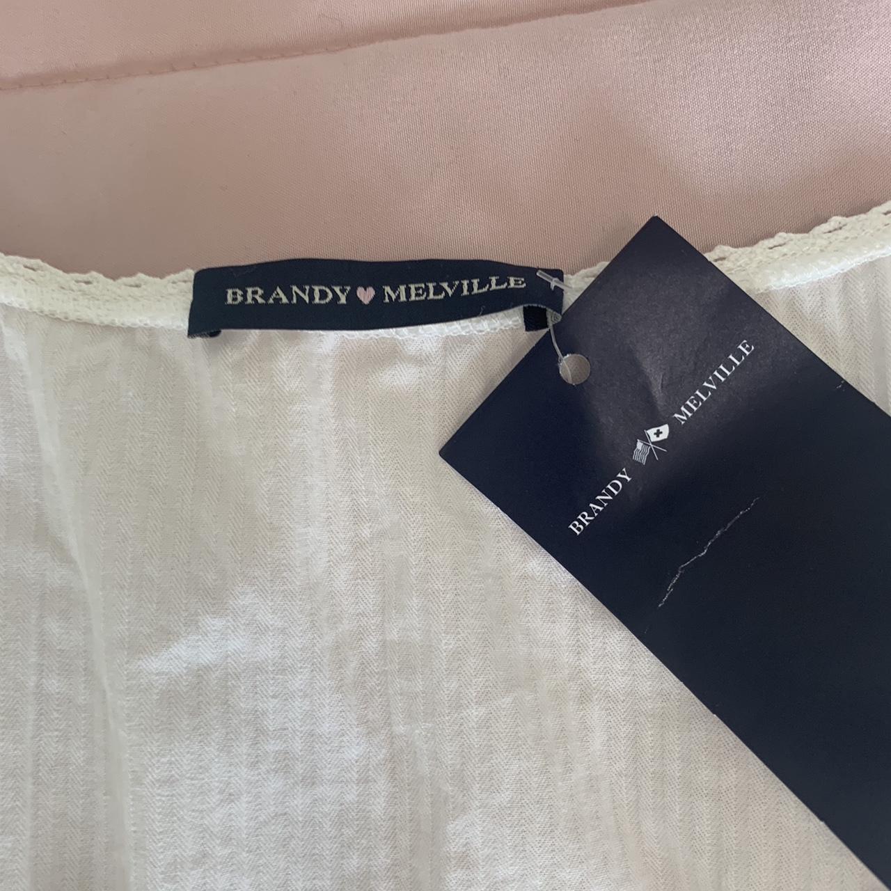 brandy melville blair cotton ruffle top nothing... Depop