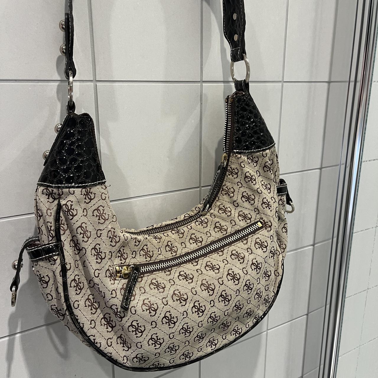 Guess Women S Black And Tan Bag Depop