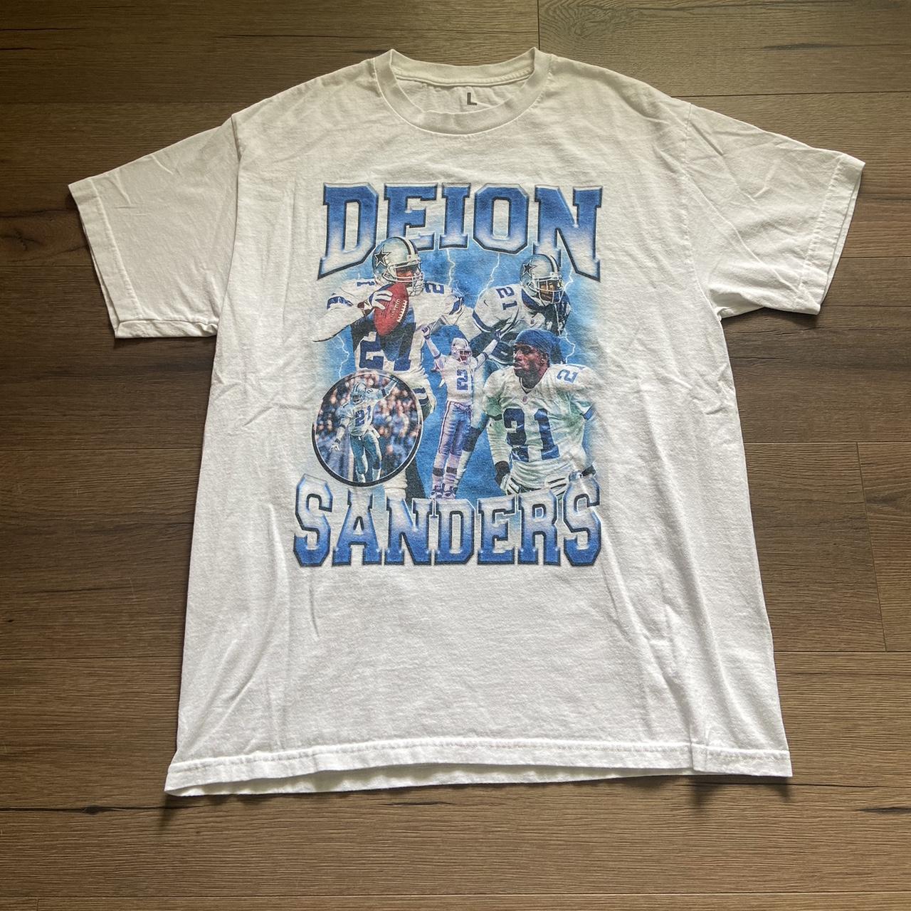 Deion sanders boot rap style tee Size large... - Depop