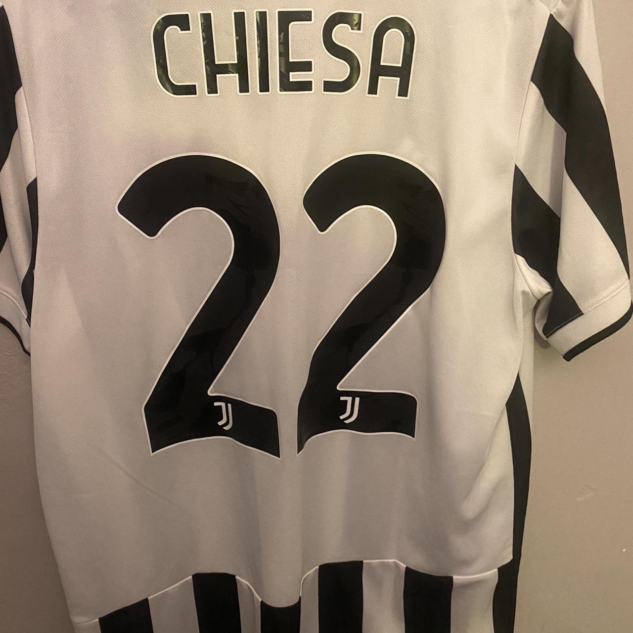 Adidas Juventus Home Shirt 2021-22 with Chiesa 22 Printing