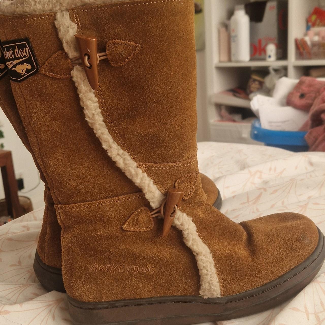 Chestnut/fur rocket dog winter boots, Sole