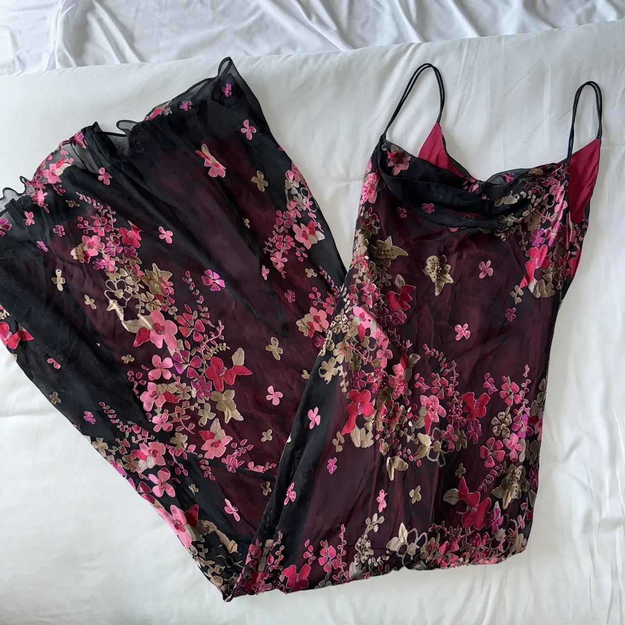 monsoon brand size 6 stunning vintage floral black... - Depop