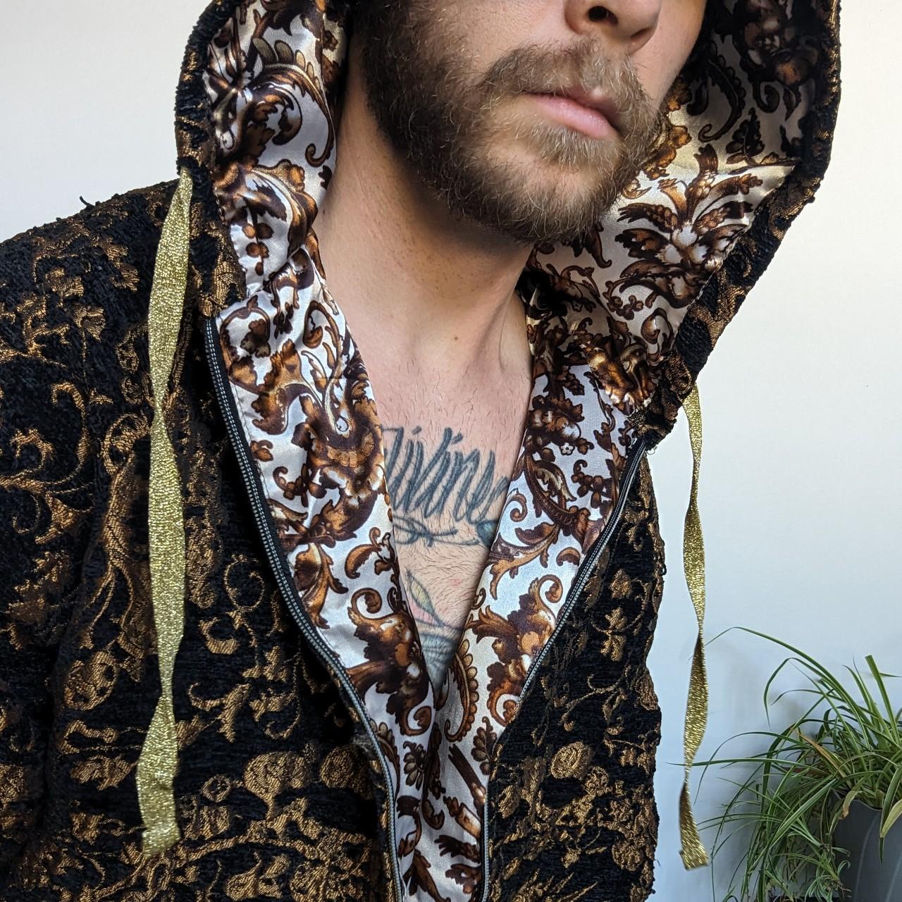 Mens black clearance and gold hoodie