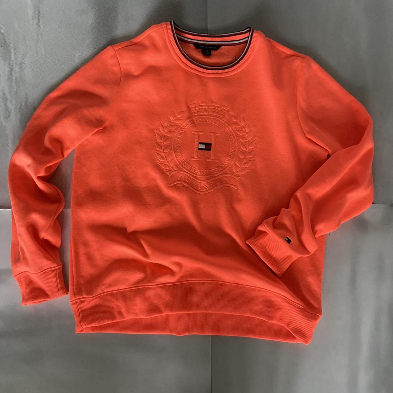 Orange tommy hilfiger discount sweatshirt