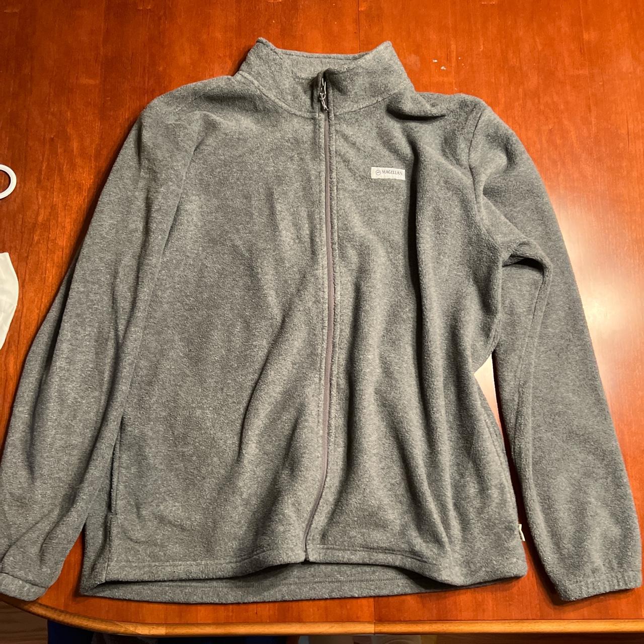 Men’s grey Magellan outdoor fleece zip up - Depop