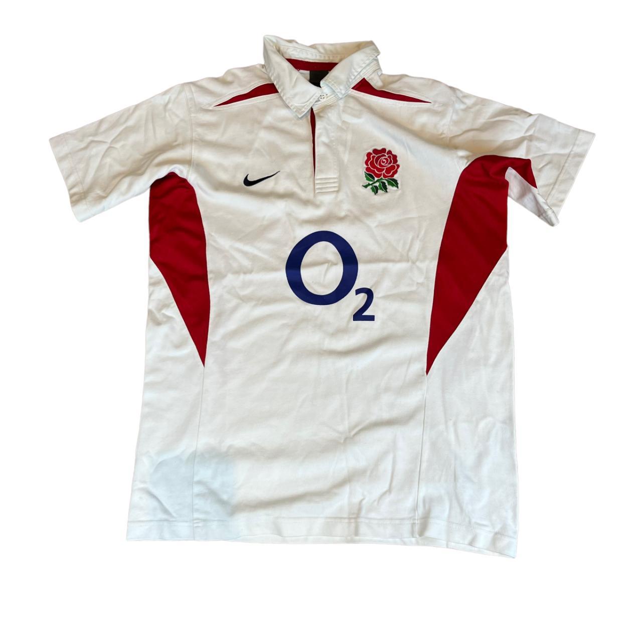 Nike England Rugby Shirt size large, Excellent... - Depop