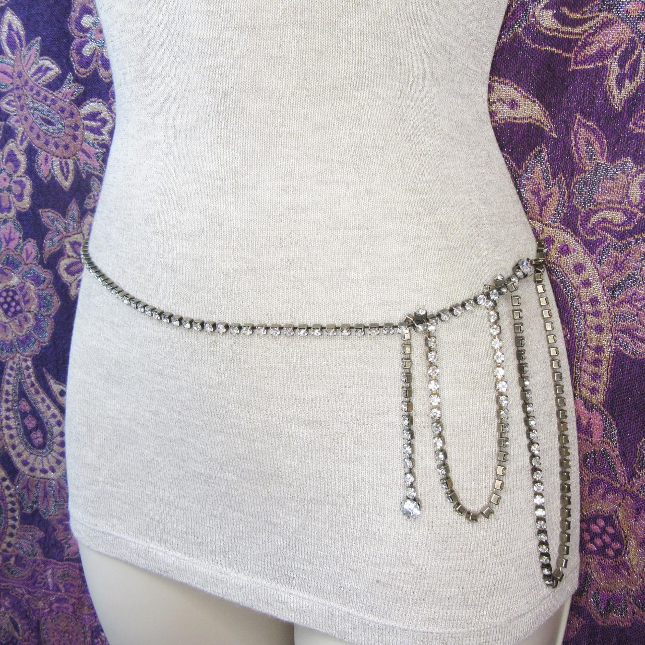 Ladies narrow hot sale silver belt