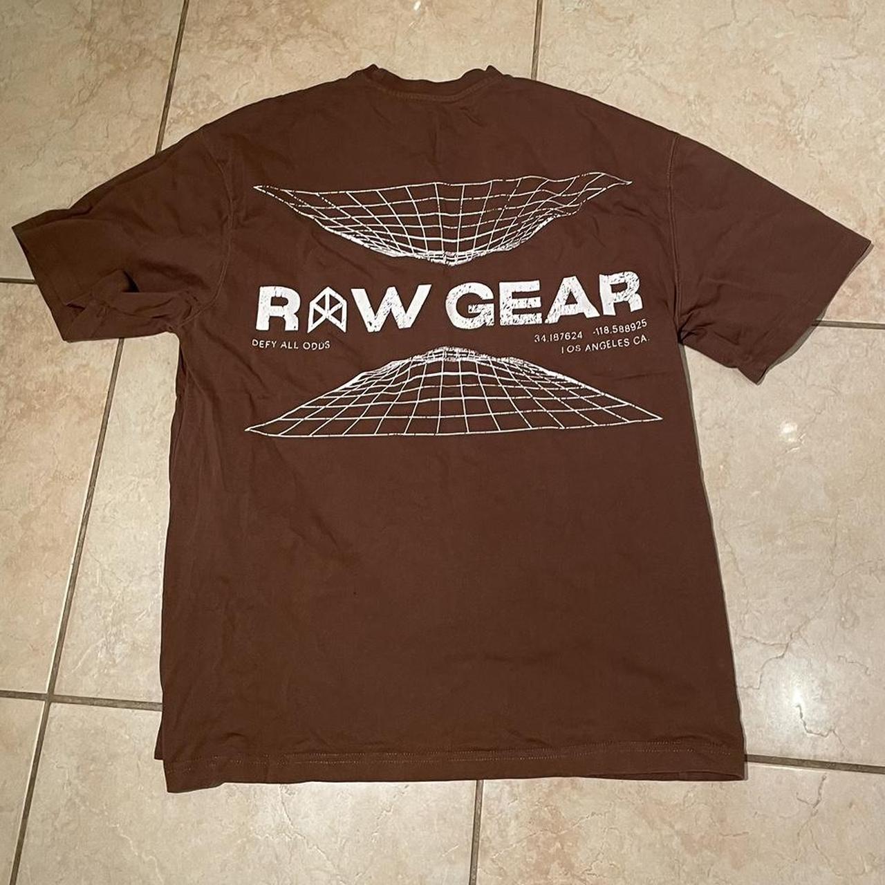 RawGear brown graphic defy tshirt Size medium Depop