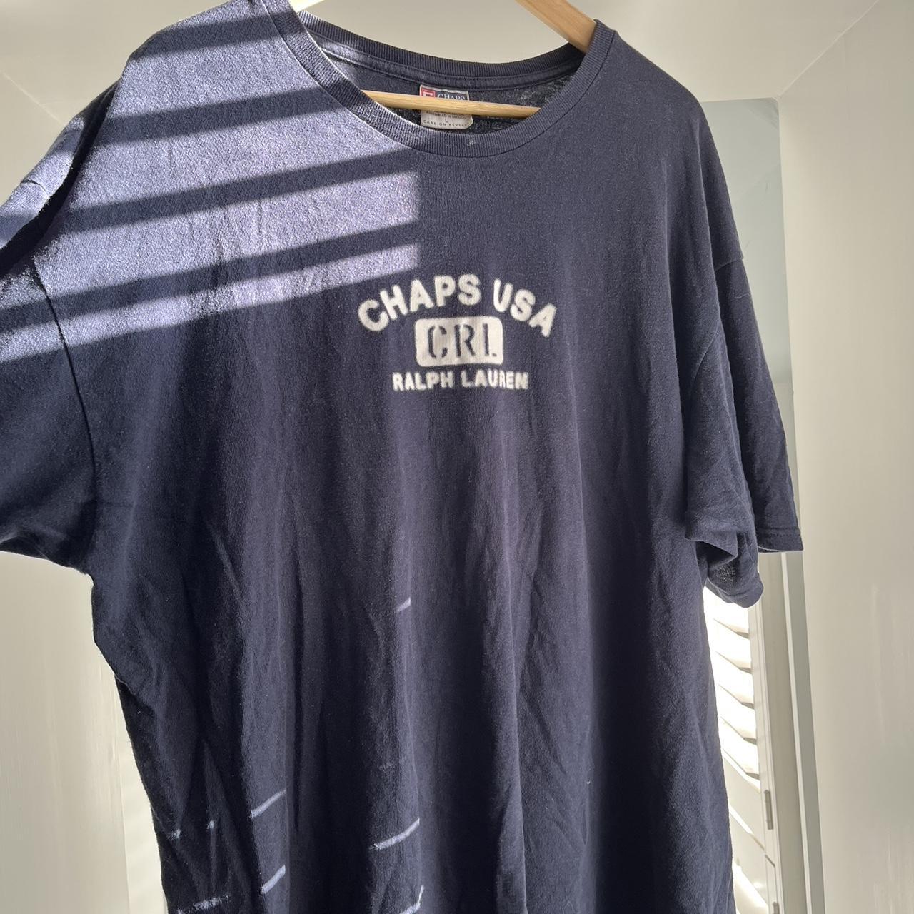 Ralph Lauren Chaps oversized navy T-shirt. Size L... - Depop