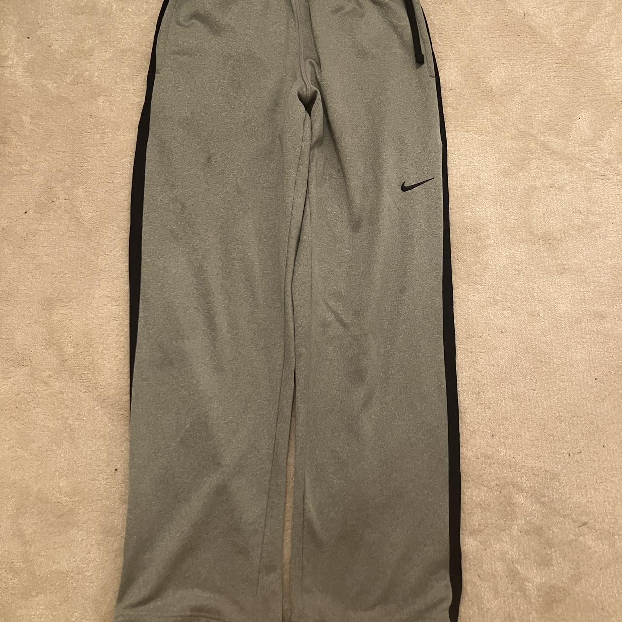  vintage wide leg nike grey tracksuit bottoms Depop