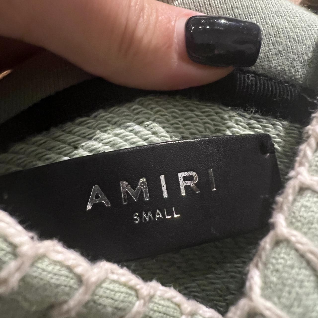 Amiri sage green eternal happiness jumper Sold out... - Depop