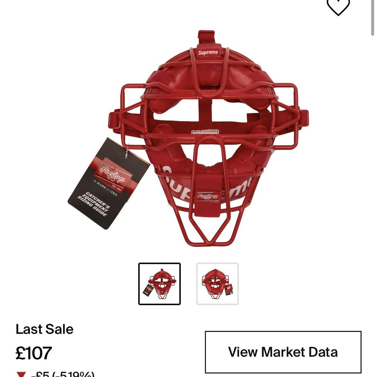 Supreme Rawlings Catchers mask Still has original... - Depop