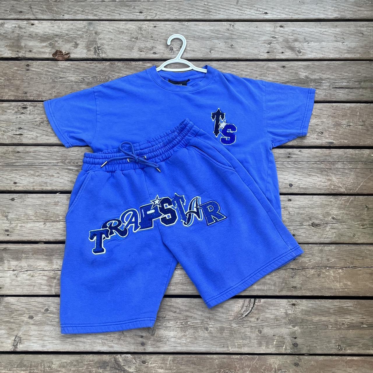 サイズL 国内入手困難 セットアップtrapstar Blue Trapstar Wildcard Blue Short Set •In good | Depop