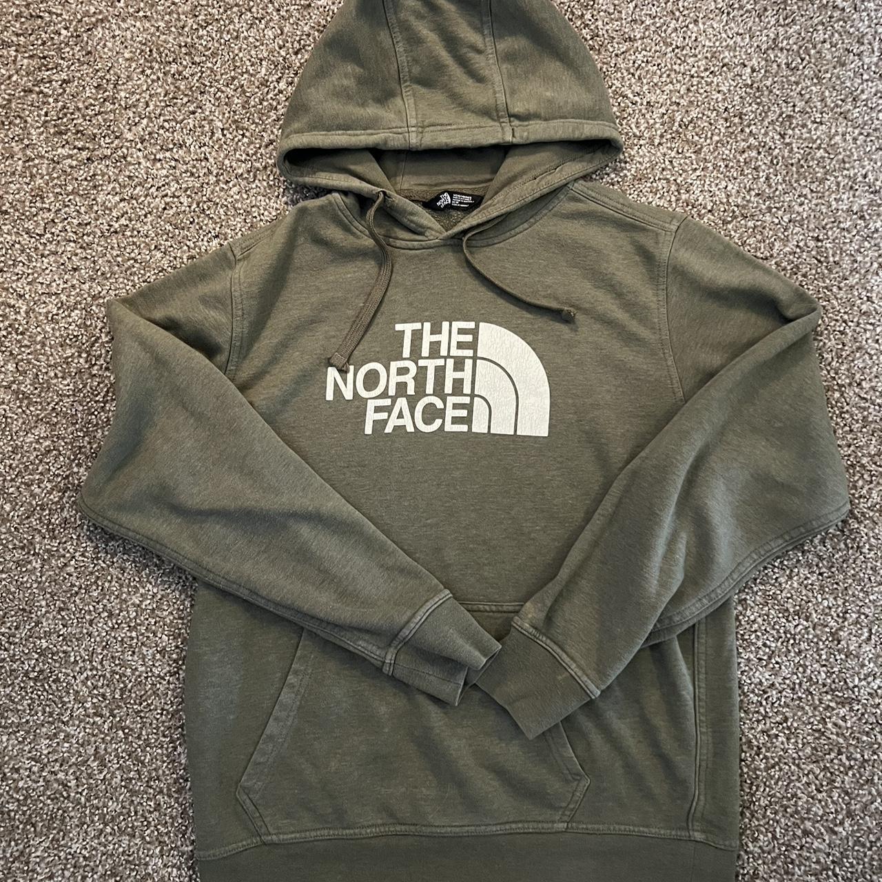 North face olive online green hoodie