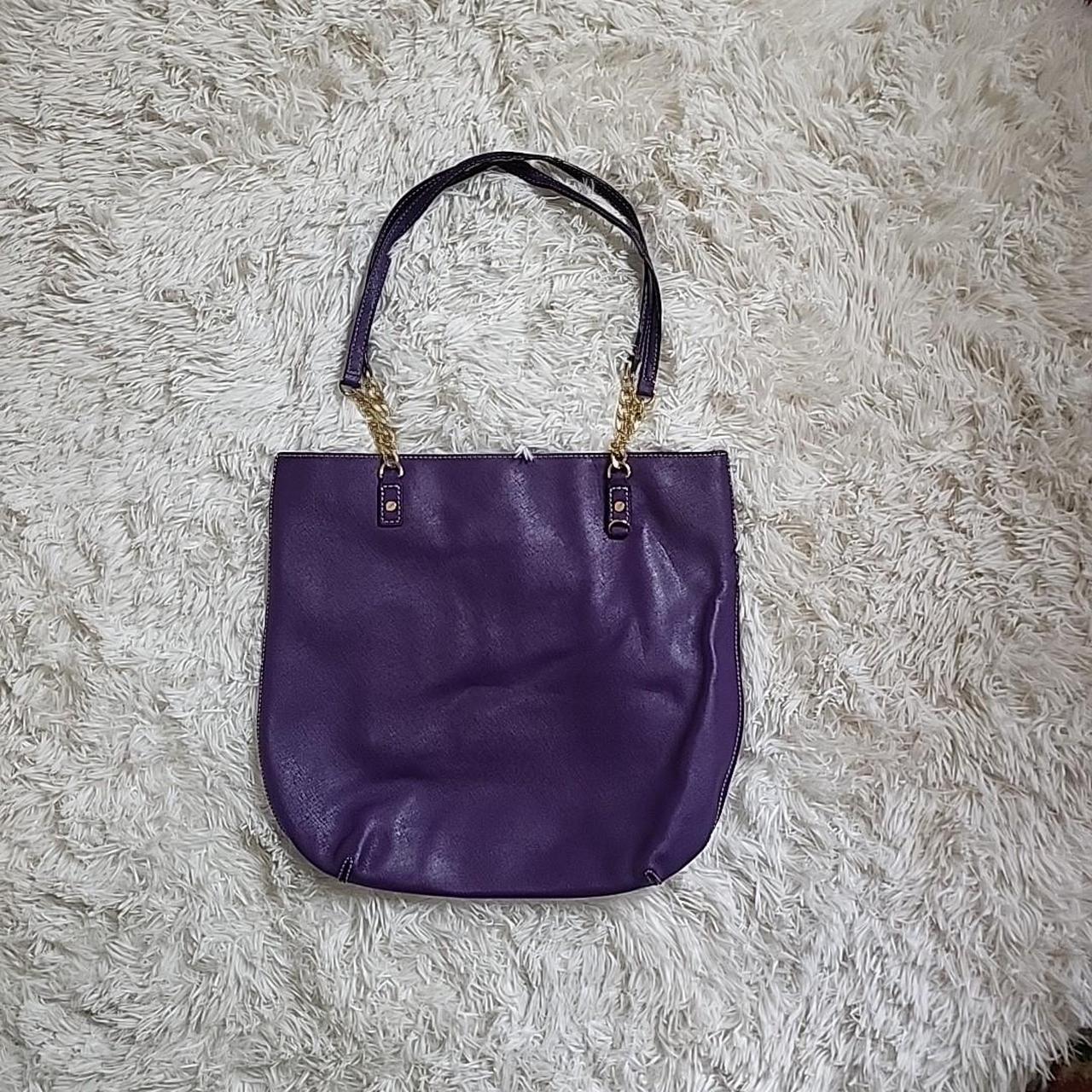 Michael kors purple sales tote bag