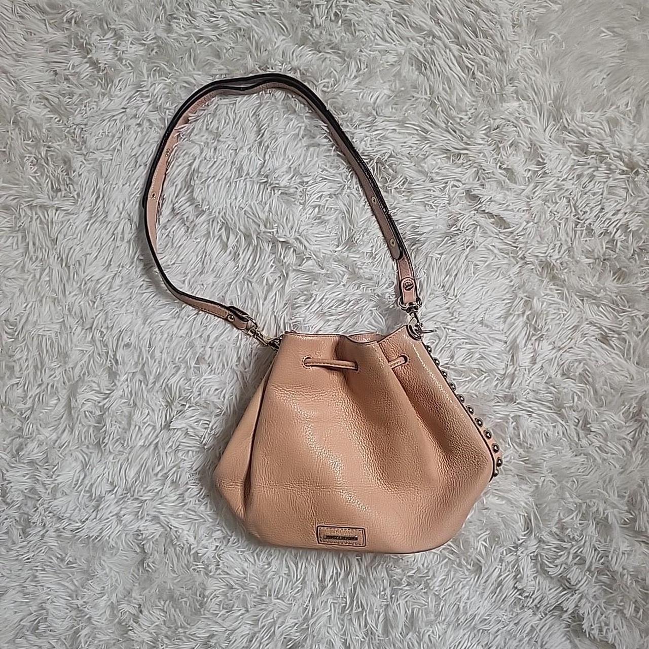 Rebecca Minkoff Leather Bucket outlet Bag Apricot Peach Pink