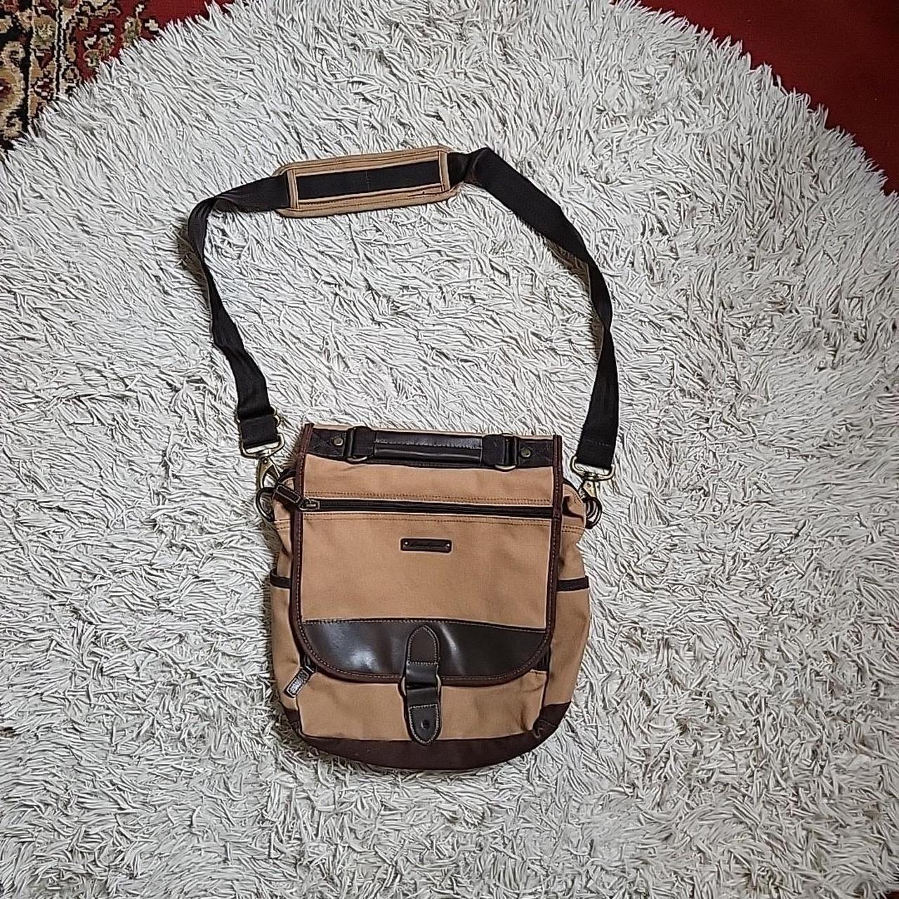 Eddie Bauer Messenger Bag Camera Tote Tan Brown. Depop