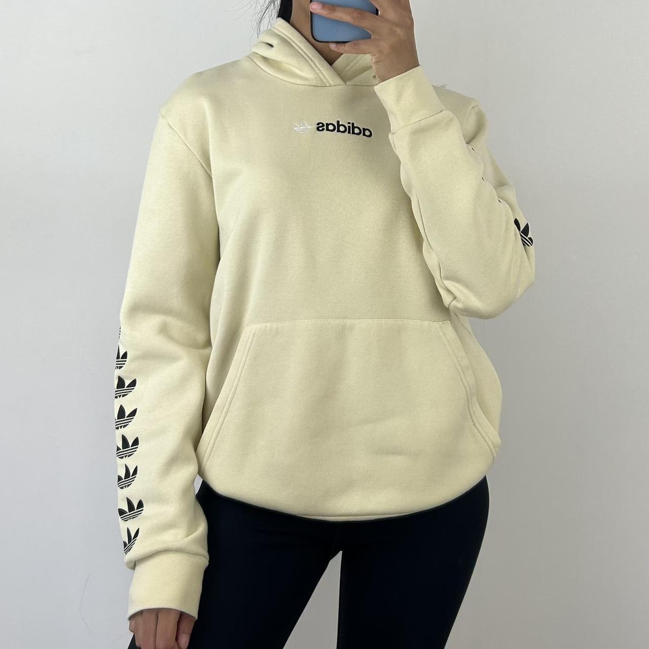 Adidas tan tape hoodie online