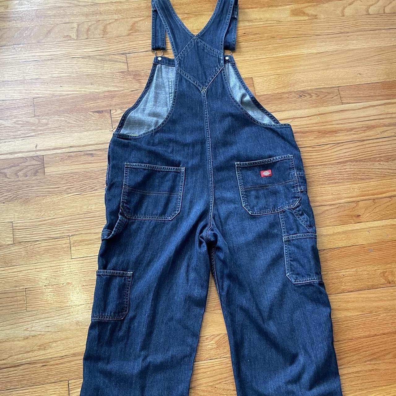 Dickies Men's Navy Dungareesoveralls Depop