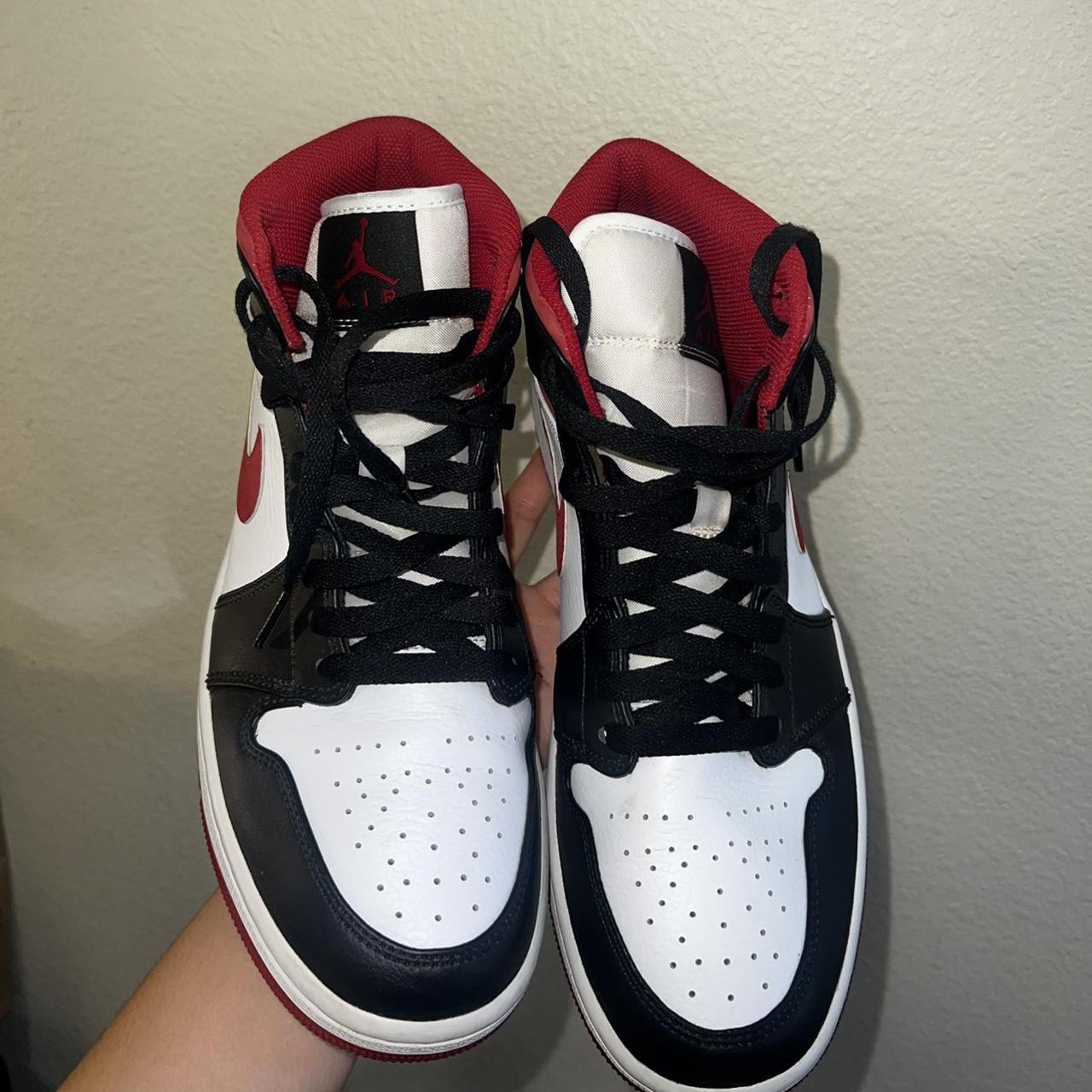 womens red white and black jordans