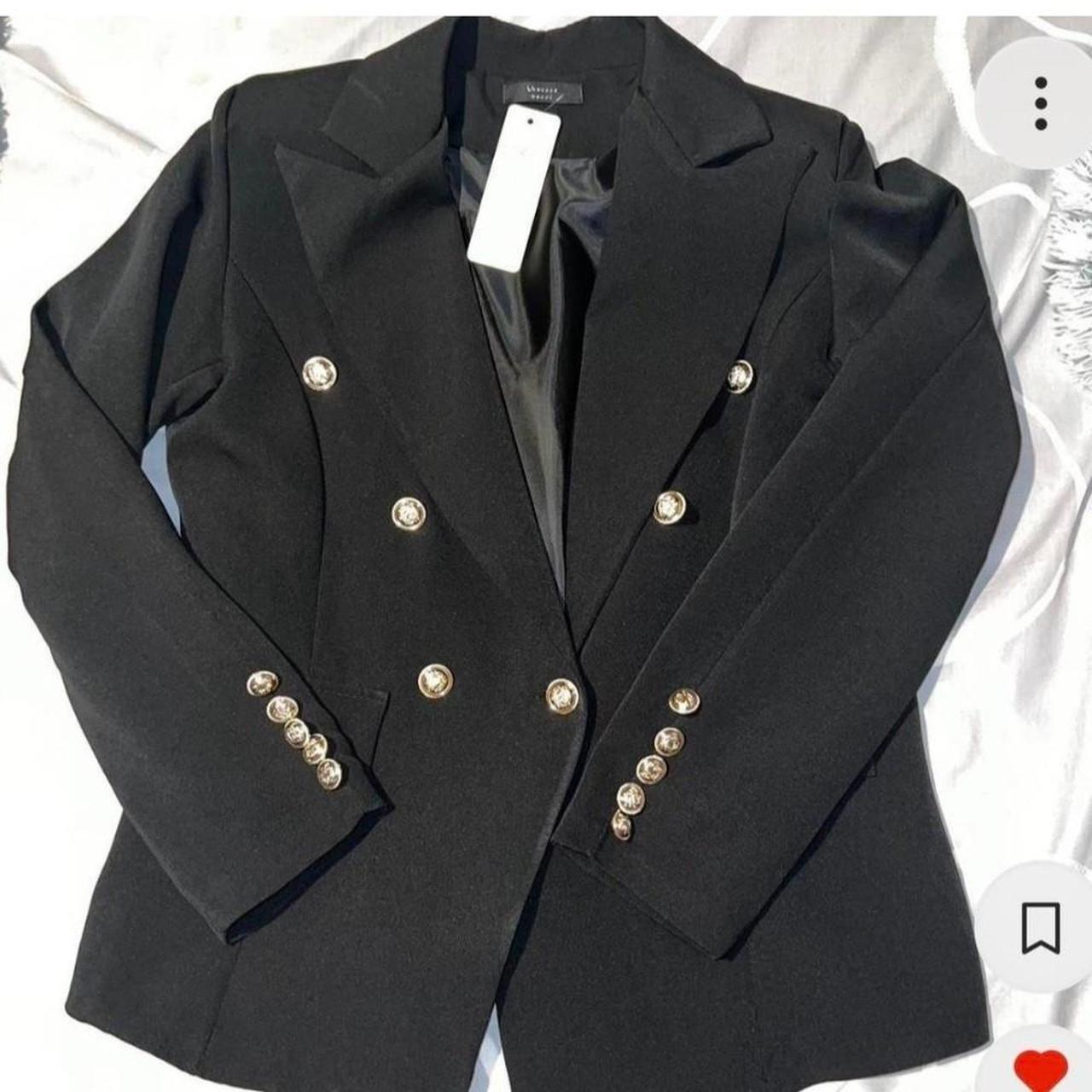 Black blazer with gold buttons. Brought on here but... - Depop