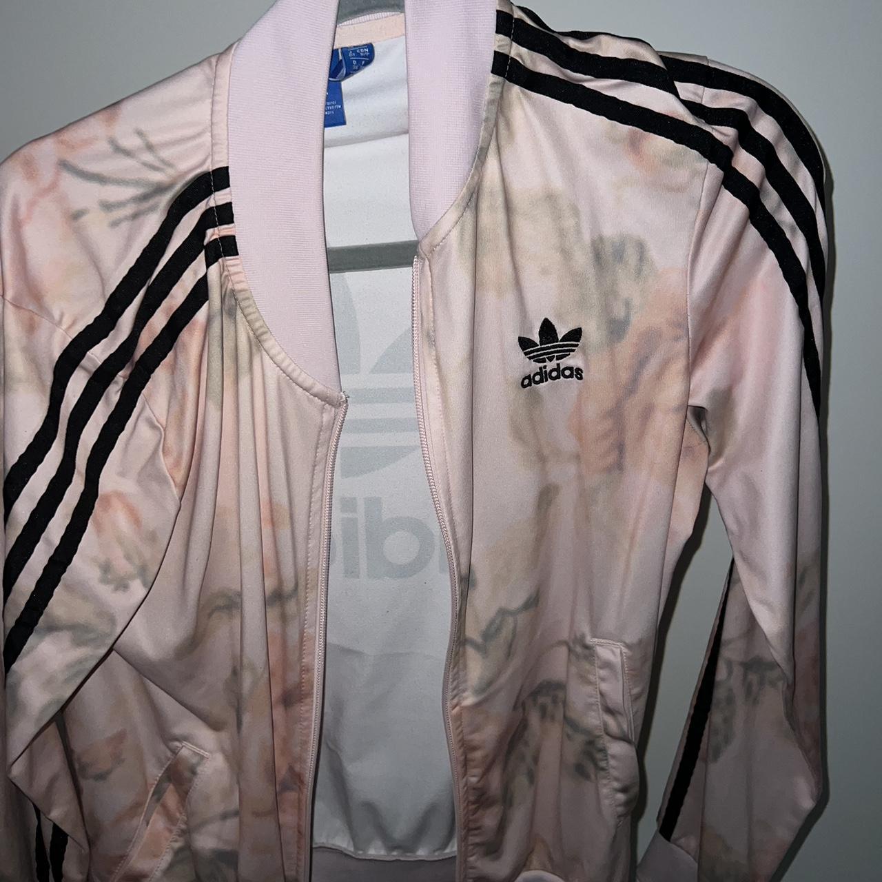 Adidas floral outlet jacket pink