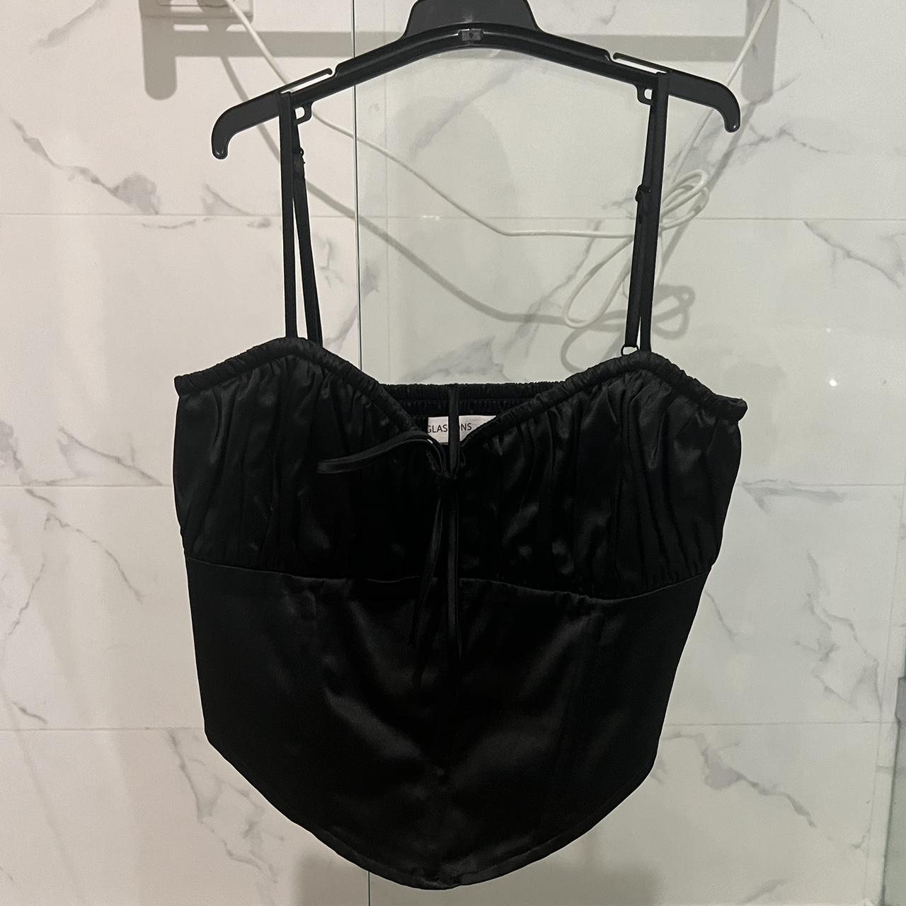 Glassons Black Corset Selling Satin Like Depop