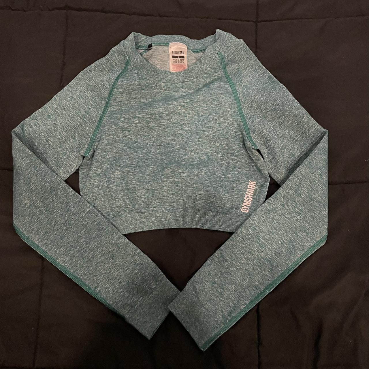 Gymshark Top description long sleeve cropped... Depop