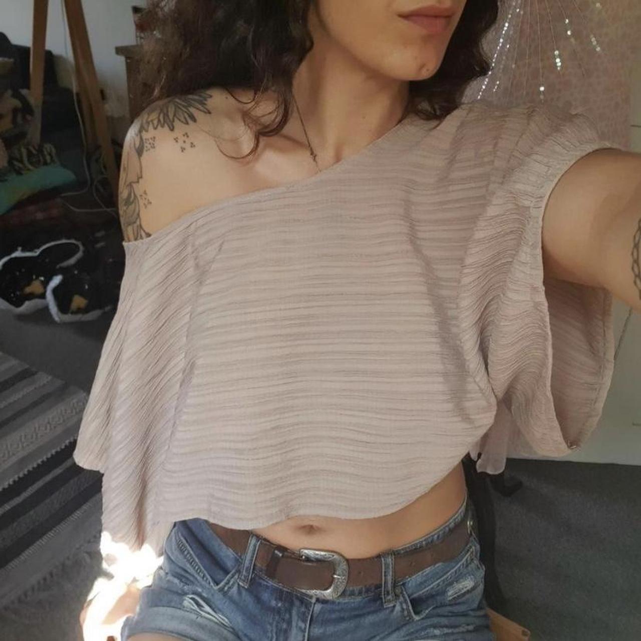 Gorgeous off the shoulder nude tube top StudioTia... - Depop