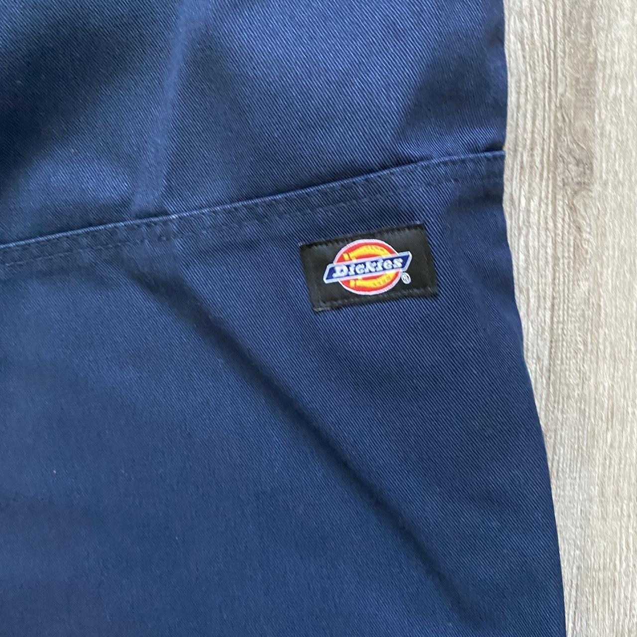 Sick double knee navy blue dickies 8/10 condition... - Depop