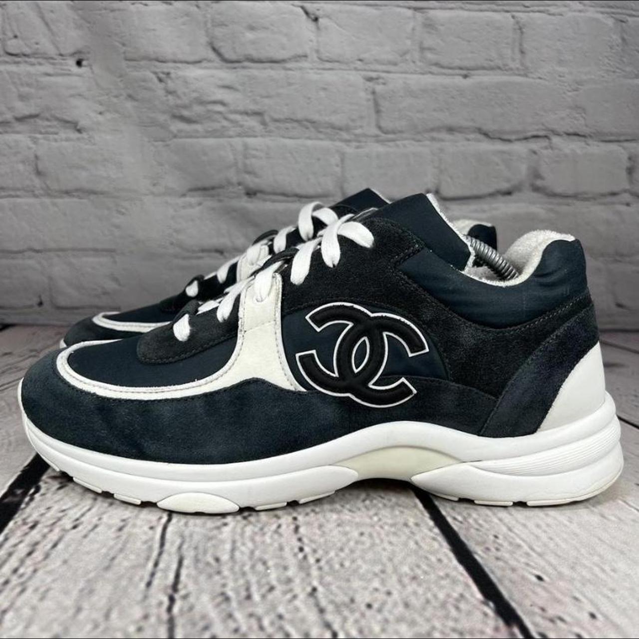 Men’s Chanel Runners navy suede ️ Size EU 44 /... - Depop