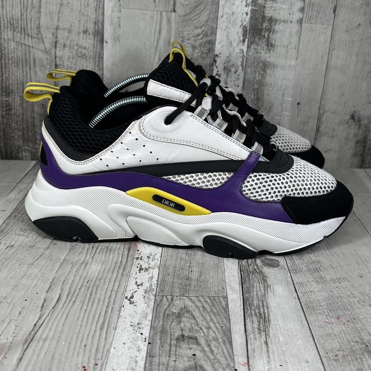 Men’s Dior B22 Sneaker purple yellow lakers ️ Size... - Depop