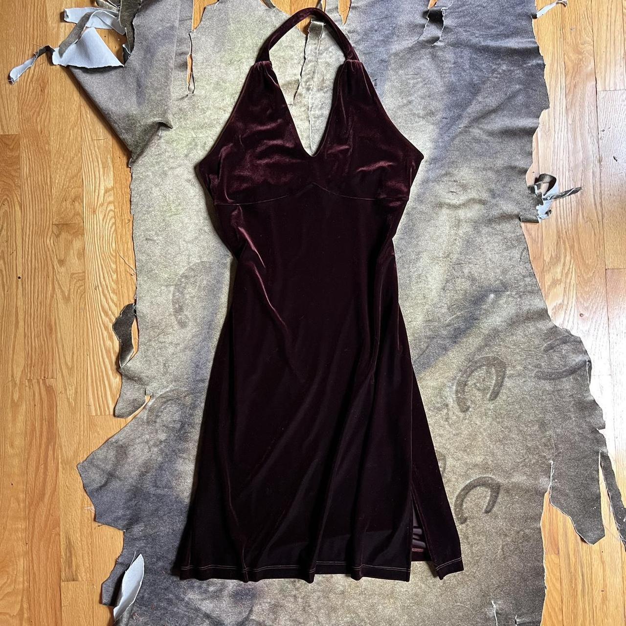 Romantic Gothy red velvet dress by BCBG maxazria