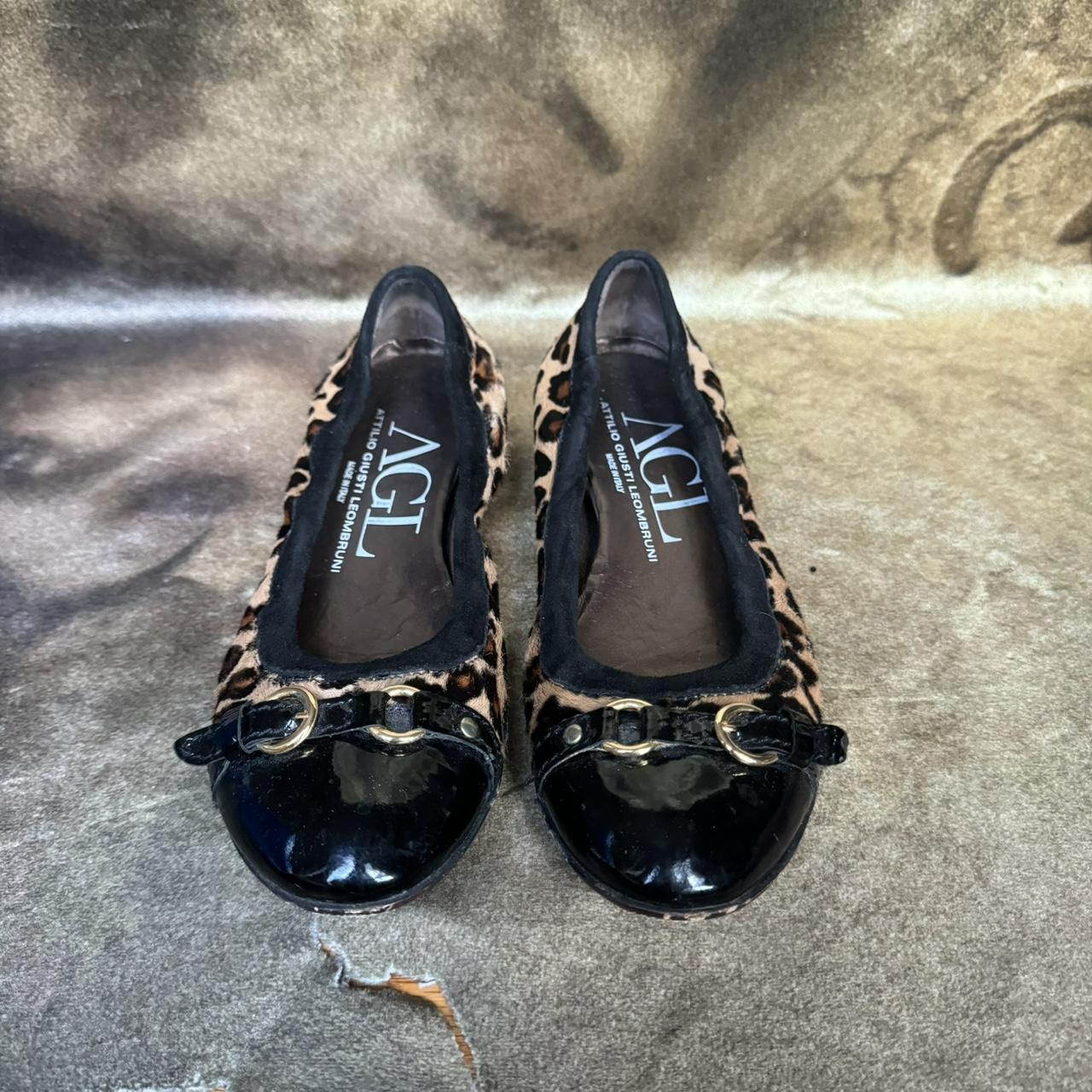 agl mob wife leopard ballet flats sz 36.5 Some wear Depop