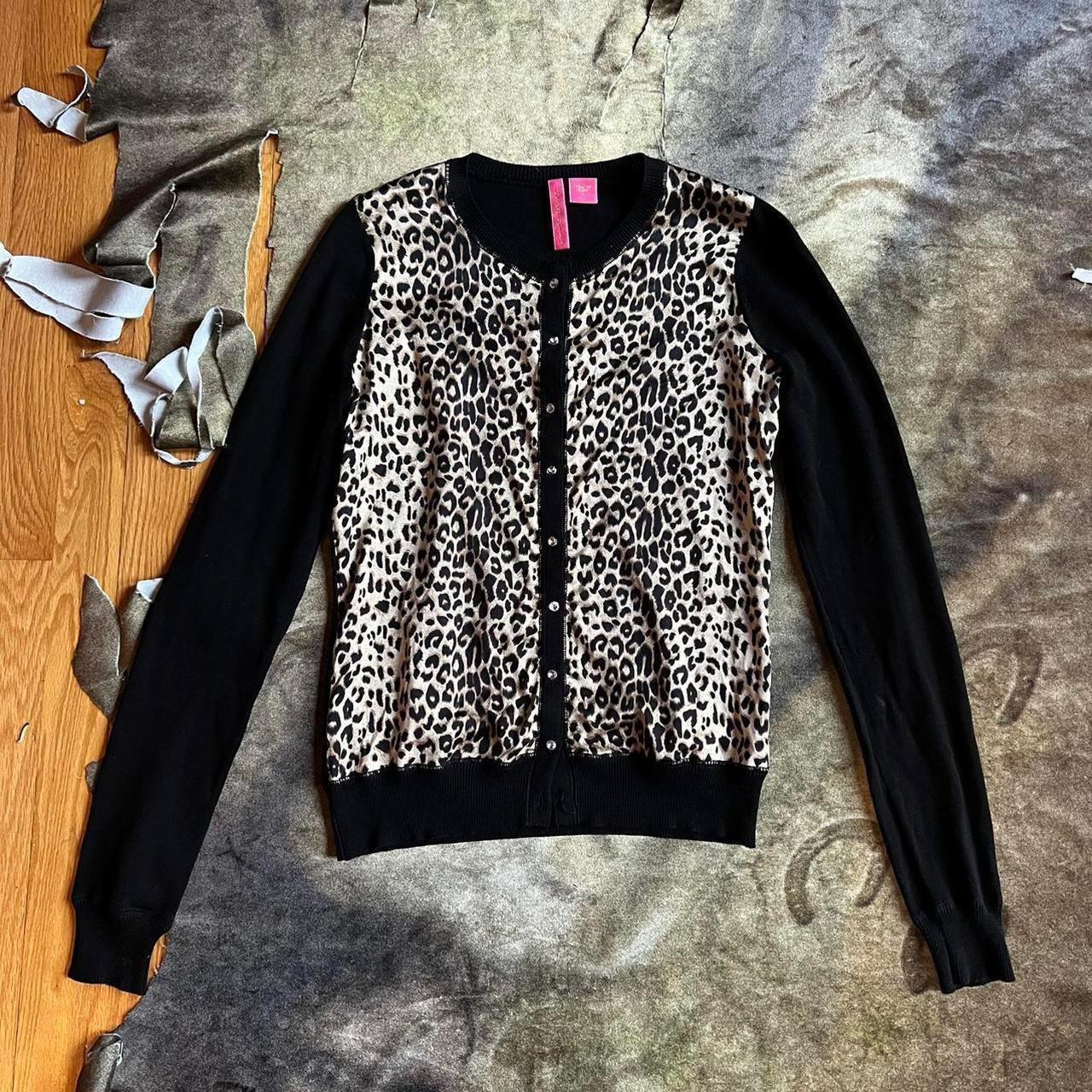 Charolette cardigan Silky cheetah front Gem Depop