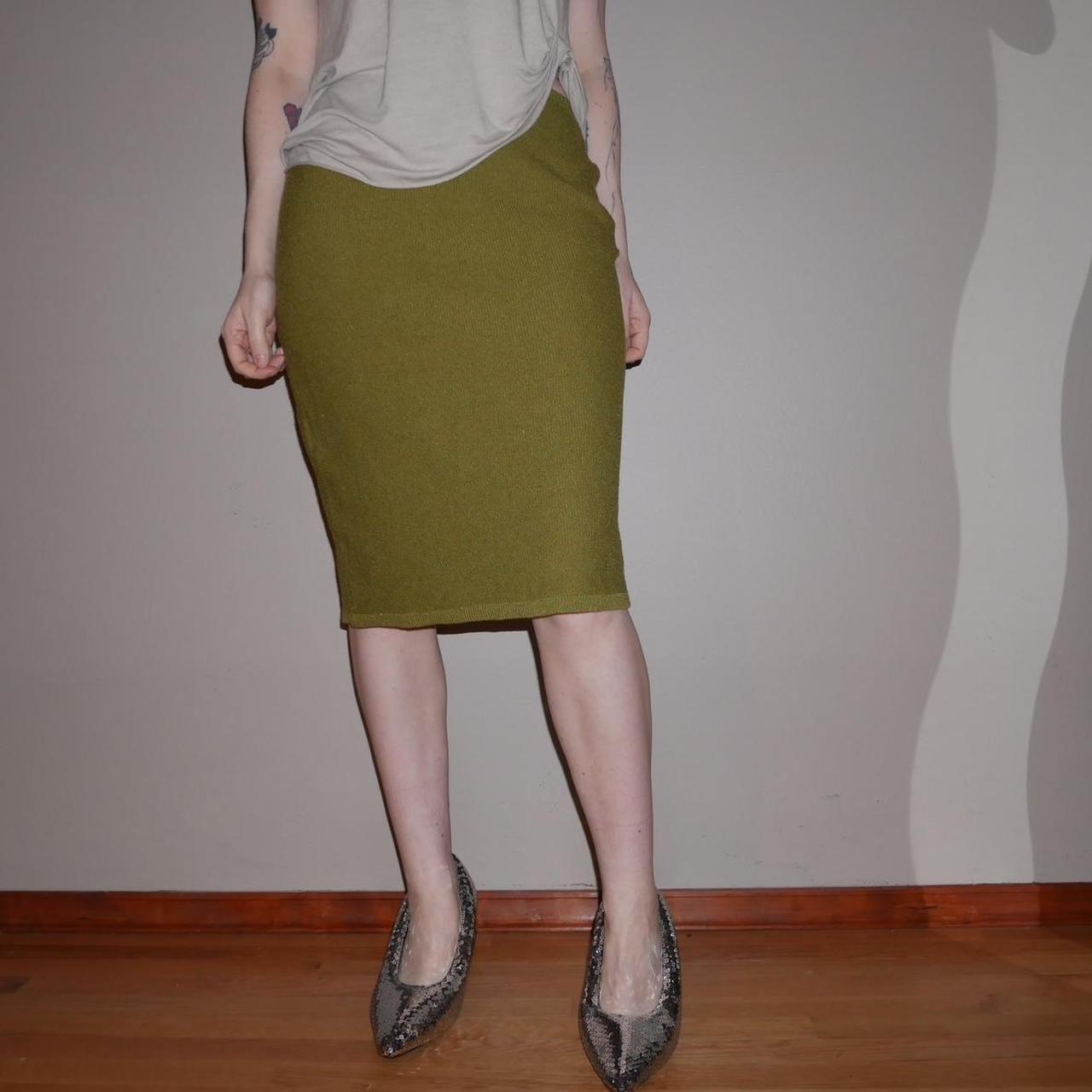 Green midi skirt clearance 90s